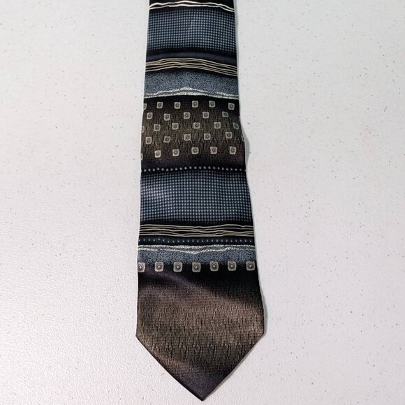 Alexander Julian Other - Alexander Julian Multi Pattern Geometric Shape 100 % Silk Handmade Necktie
